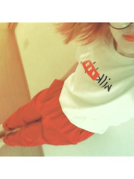 「MILKFED.（ミルクフェド）のアイテム（Tシャツ/カットソー、ホワイト系）」を使った、mayoさん（レディース・159cm）の秋コーディネート