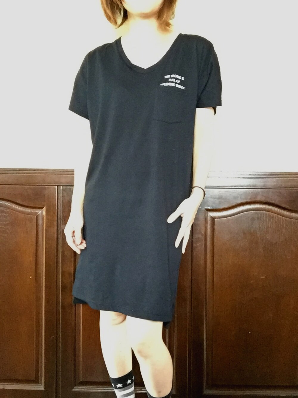 「激安コーデ、ママコーデ」｜「Availのアイテム（ワンピース、ブラック系）」を使った、nimoさん（レディース・154cm）の秋コーディネートの1枚目の写真