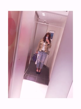 「SPIRALGIRL（スパイラルガール）のアイテム（ミリタリージャケット）」を使った、なおなおさん（レディース・155cm）の春コーディネート