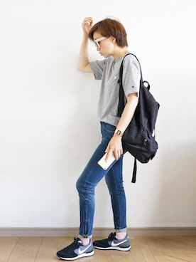 「ファスナー」｜UNIさん（レディース・157cm）の夏コーディネート