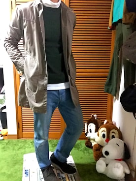 「Hush Puppies（ハッシュパピー）のアイテム（ブーツ）」を使った、まるたくさん（メンズ・169cm）の秋コーディネート