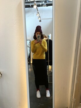 「initial（イニシャル）のアイテム（ニット/セーター）」を使った、missminさん（レディース・166cm）の春コーディネート