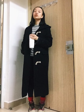 「w closet（ダブルクローゼット）のアイテム（モッズコート）」を使った、桜さん（レディース・159cm）の秋コーディネート