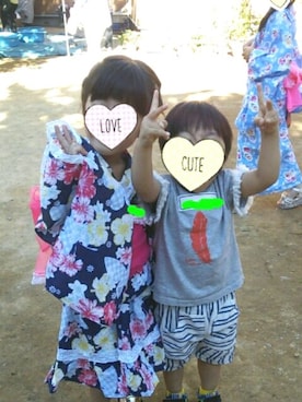 a*mさん（キッズ・100cm）の夏コーディネート