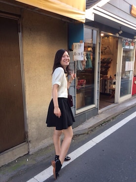 「草津温泉」｜みほこ達さん（レディース・162cm）の秋コーディネート