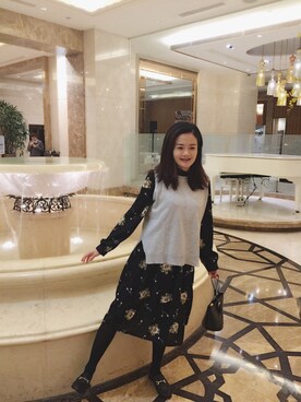 「アイテム（ベスト、シルバー系）」を使った、fjy.lover❁さん（レディース・159cm）の秋コーディネート