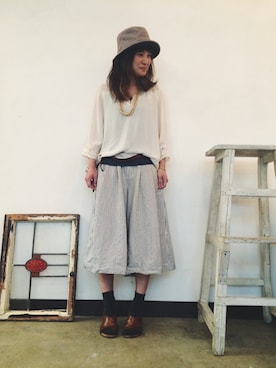 「BIANCA（ビアンカ）のアイテム」を使った、さとさん（レディース・157cm）の夏コーディネート