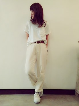 「PAR ICI（パーリッシィ）のアイテム」を使った、さとさん（レディース・157cm）の夏コーディネート