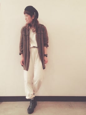 「PAR ICI（パーリッシィ）のアイテム」を使った、さとさん（レディース・157cm）の秋コーディネート