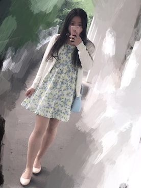「Honeys（ハニーズ）のアイテム（チュニック）」を使った、RinFFFさん（レディース・157cm）の秋コーディネート