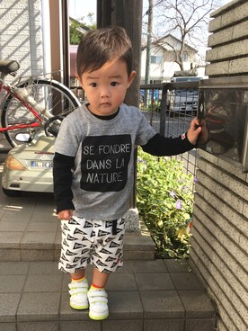 taku◡̈⃝acomamaさん（キッズ・80cm）の春コーディネート