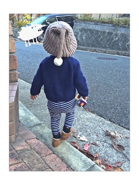 「DAISY（デイジー）のアイテム（帽子）」を使った、miyaちゃんさん（キッズ・80cm）の冬コーディネート