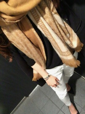 「DHOLIC（ディーホリック）のアイテム（ピーコート）」を使った、#A#xoxoさん（レディース・157cm）の冬コーディネート