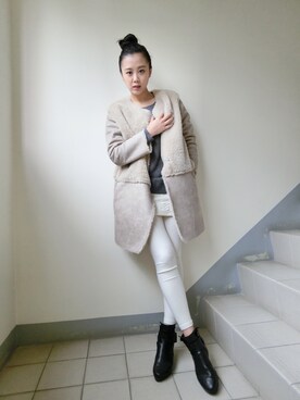 「minis mode（ミニモード）のアイテム」を使った、Donnaさん（レディース・166cm）の冬コーディネート