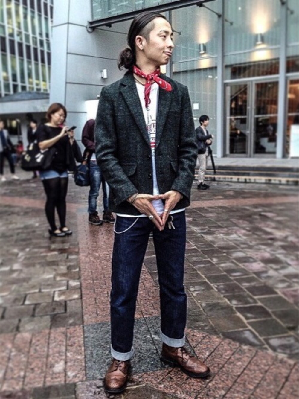 「WEAR展覧会、ツイードジャケット、ハリスツイード、501、tricker's」｜「▼▲▼▲のtokyo ワッショイ club（その他、その他）」を使った、ゆうぞー▼▲▼▲さん（メンズ・175cm）の秋コーディネートの1枚目の写真