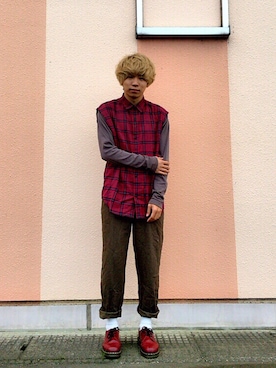 「N.HOOLYWOOD」｜「アイテム（その他シューズ）」を使った、naokiさん（メンズ・172cm）の冬コーディネート