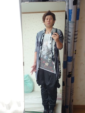 「Buffalo Bobs（バッファローボブズ）のアイテム（カーディガン/ボレロ）」を使った、HIROKIさん（メンズ・179cm）の春コーディネート