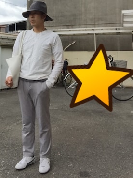 「グレーハット」｜エースさん（メンズ・170cm）の秋コーディネート