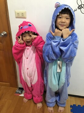 「アイテム（つなぎ/オールインワン）」を使った、Sammieさん（キッズ・120cm）の秋コーディネート