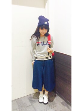 「GRAVIS（グラヴィス）のアイテム（スニーカー）」を使った、こりんさん（レディース・153cm）の秋コーディネート