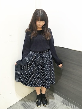 「レトロ」｜「アイテム（その他シューズ）」を使った、こりんさん（レディース・153cm）の冬コーディネート