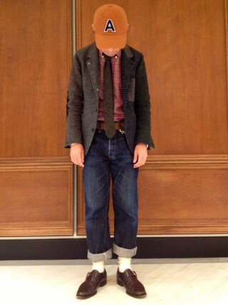 ビューティー&ユース　ハリスツイード　ジャケット　肘当て　ユナイテッドアローズ BEAUTY&YOUTH UNITED ARROWS（ビューティーアンドユース