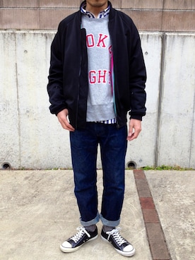 Yuta Okazakiさん（メンズ・165cm）の冬コーディネート