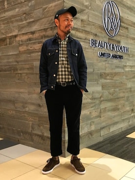 Yuta Okazakiさん（メンズ・165cm）の秋コーディネート