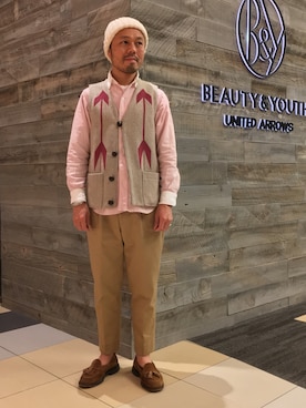 「ORTEGA（オルテガ）のアイテム」を使った、Yuta Okazakiさん（メンズ・165cm）の秋コーディネート