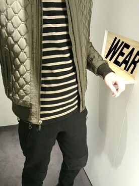 「H&M（エイチ・アンド・エム）のアイテム（ジャケット/アウター）」を使った、ワニさん（メンズ・175cm・20代）の冬コーディネート