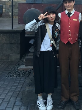 「ohotoro」｜「アイテム（その他アウター）」を使った、공 ( gon ）さん（レディース・159cm）の春コーディネート