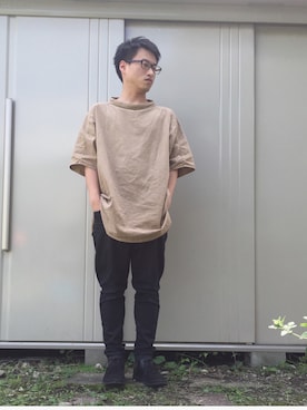 「THE TEST（ザ テスト）のアイテム（パンツ）」を使った、kiyonoriさん（メンズ・165cm）の秋コーディネート