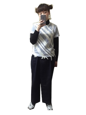 「CONVERSE（コンバース）のCONVERSE ALL STAR DOTTEST HI（スニーカー）」を使った、マママママさん（レディース・154cm）の秋コーディネート