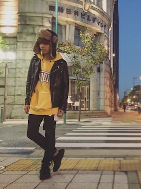「ROTHCO（ロスコ）のアイテム（キャップ）」を使った、ゆうたさん（メンズ・170cm）の秋コーディネート