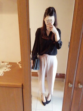 「SFW（エスエフダブリュー）のアイテム（パンプス）」を使った、mh♡さん（レディース・163cm）の秋コーディネート