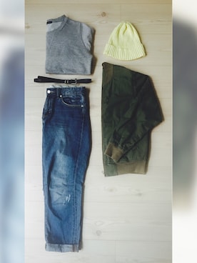 「ニットキャップ」｜ちとせさん（レディース・163cm・10代）の春コーディネート