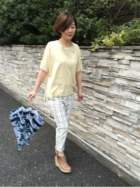 「H.A.K（ハク）のアイテム」を使った、naruさん（レディース・163cm）の春コーディネート