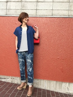 「H.A.K（ハク）のアイテム」を使った、naruさん（レディース・163cm）の春コーディネート