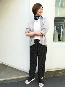 「H.A.K（ハク）のアイテム」を使った、naruさん（レディース・163cm）の春コーディネート