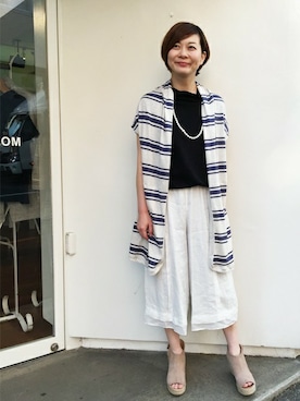 「H.A.K（ハク）のアイテム」を使った、naruさん（レディース・163cm）の夏コーディネート