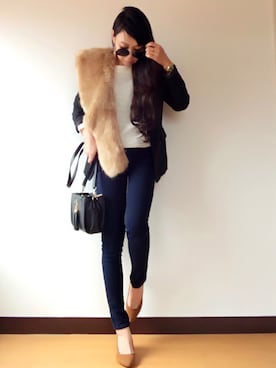 「COMME CA DU MODE（コムサデモード）のアイテム（テーラードジャケット）」を使った、haruさん（レディース・164cm）の秋コーディネート