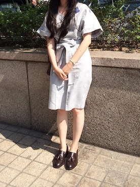 「sneeuw（スニュウ）のアイテム（ワンピース/ドレス）」を使った、jeongwonさん（レディース・163cm）の夏コーディネート