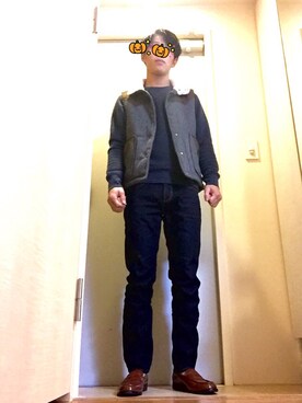 「417 EDIFICE（フォーワンセブンエディフィス）のアイテム（その他シューズ）」を使った、じさん（メンズ・166cm）の秋コーディネート