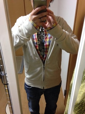 「バイク」｜「アイテム（キャスケット）」を使った、コニさん（レディース・156cm）の夏コーディネート