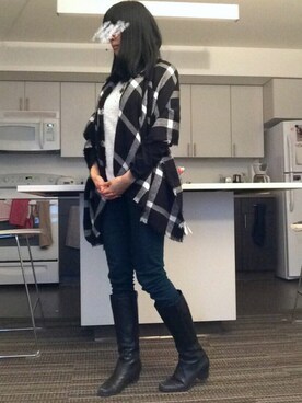 Flannel Shirt With Leggings And Boots