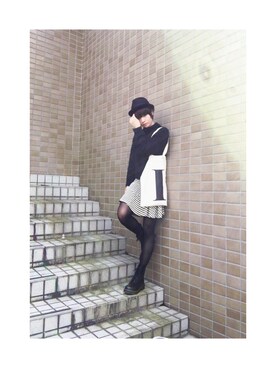 「ハットコーデ」｜美里さん（レディース・157cm）の秋コーディネート