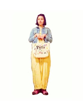 「アイテム（サロペット/オーバーオール、イエロー系）」を使った、美里さん（レディース・157cm）の春コーディネート