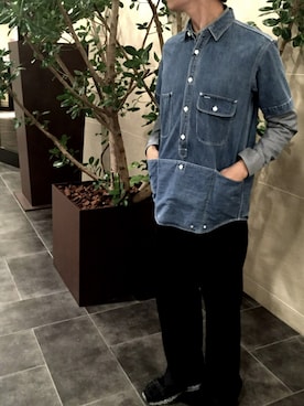 「DRIES VAN NOTEN（ドリスヴァンノッテン）のアイテム（パンツ）」を使った、snowpeak_n_satonakaさん（メンズ・173cm）の春コーディネート