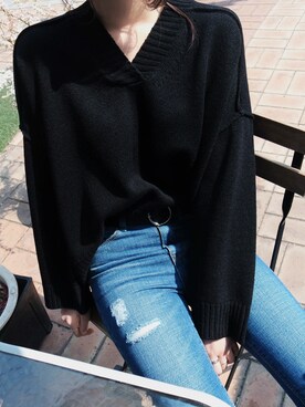 「FLYMODEL（フライモデル）のアイテム（トップス）」を使った、FLYMODELさん（レディース・166cm）の春コーディネート
