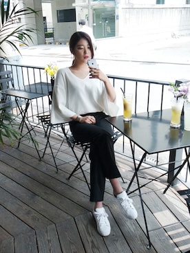 「FLYMODEL（フライモデル）のアイテム」を使った、FLYMODELさん（レディース・167cm）の春コーディネート